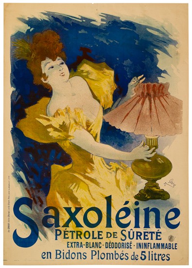 JULES CHÉRET (1836-1932). SAXOLÉINE. 1894. 48x34 inches, 124x88 cm. Chaix, Paris.